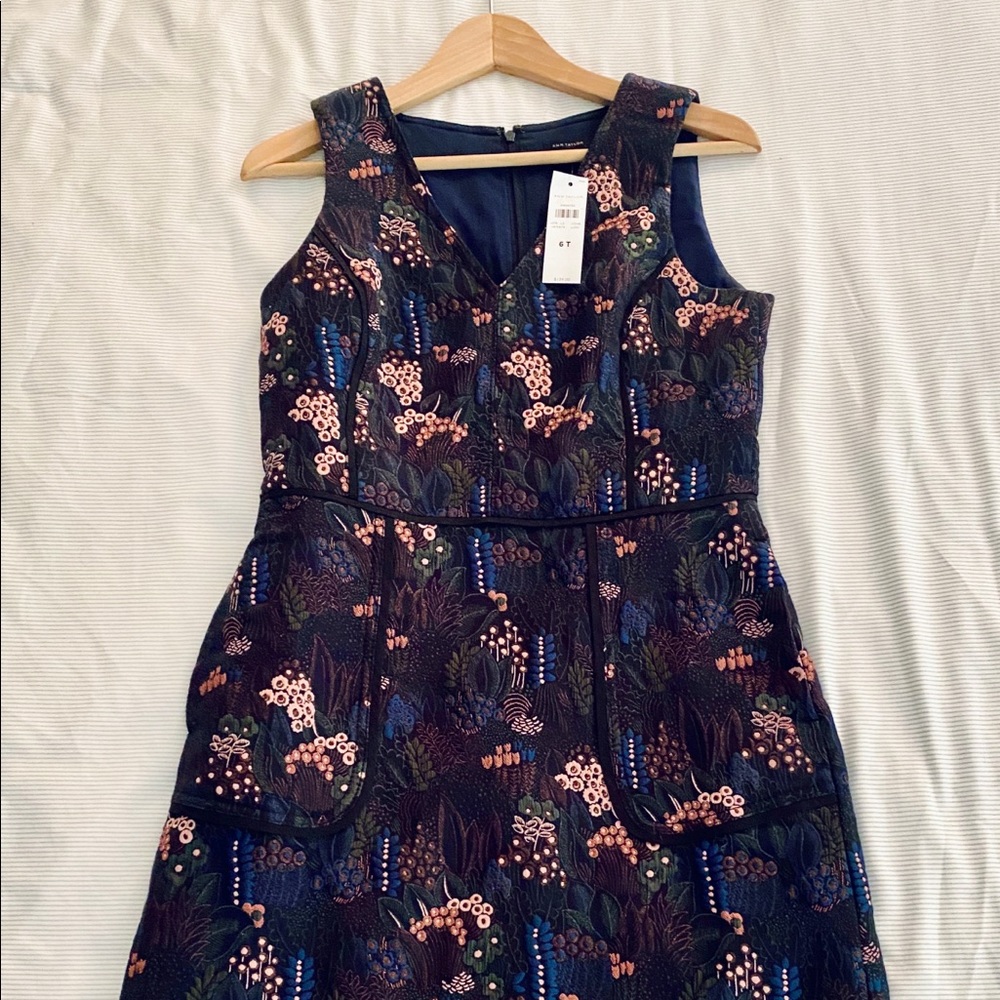 Knee length Ann Taylor Embroidered Party Dress